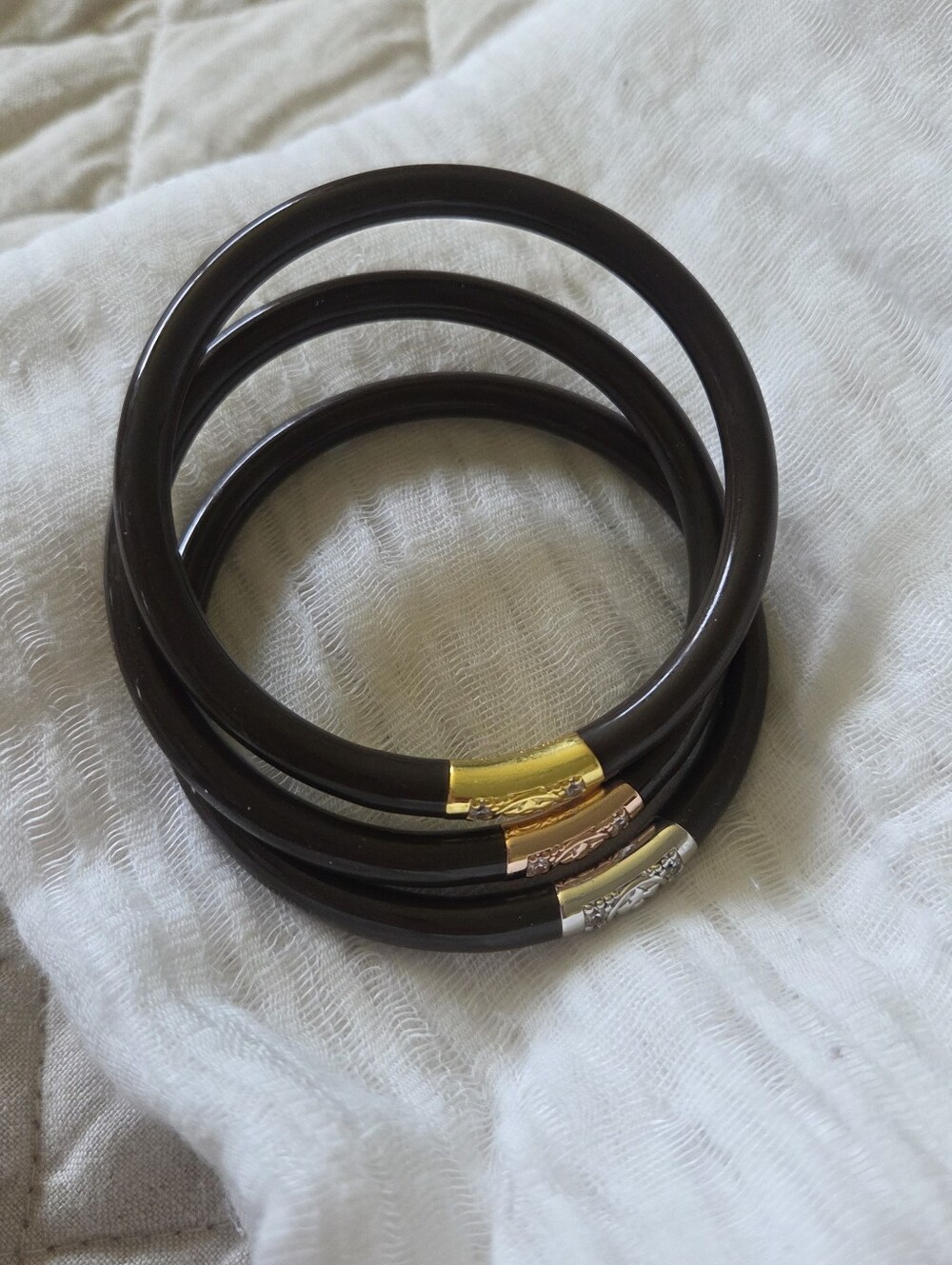 Sz Medium🏷BuDhaGirl Chocolate🍫Set Of 3 Three Kings All Weather Bangles $125